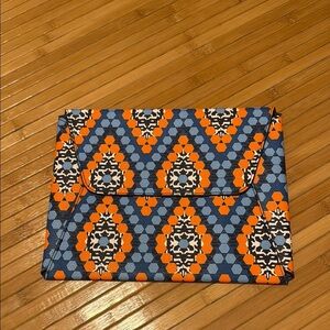 VERA BRADLEY Envelope Marrakesh Beads Faux Leather Flap 10"x8" Tablet Case Blue